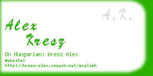 alex kresz business card